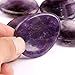 TGS Gems® Amethyst Carved Thumb Irish Worry Stone Healing Crystal Free Pouch Sold by 1pcs