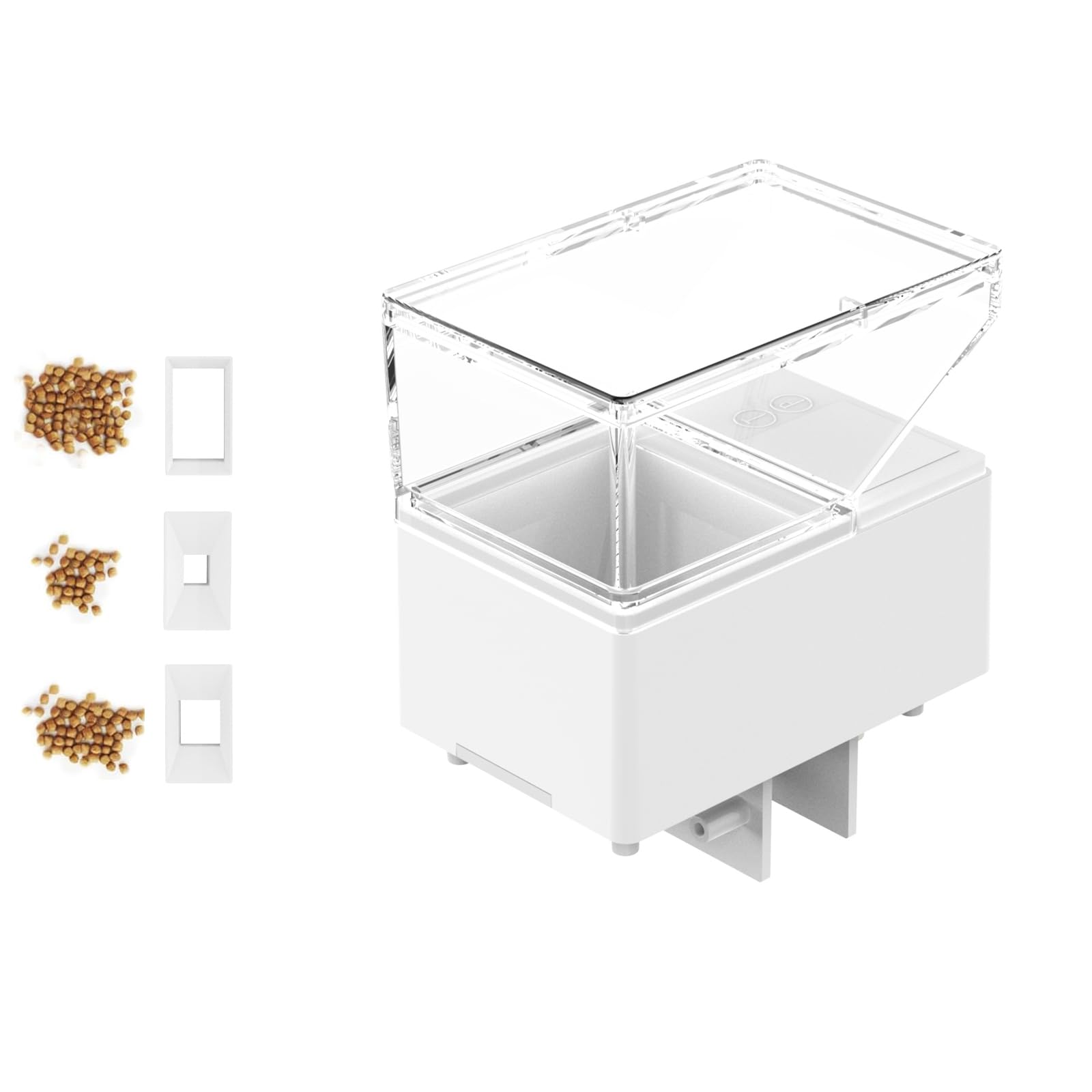 UKSUNVI Automatic Fish Feeder for Aquarium, vacation fish feeder Multiple timed feeding modes,mute, 500ml large capacity,with Digital Display,Moisture Proof Won't Clog