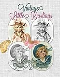 Vintage Little Darlings: Grayscale Adult Coloring Book by Renee Davenport