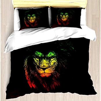 Amazon.com: NTCBED Reggae Lion - Duvet Cover Set Soft ...