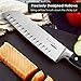 Santoku Knife Kitchen Knife Professional Japanese Chef Knife, 7 Inch Sharp Blade with Hollow Edge, Full Tang Forged by German HC Stainless Steel with Ergonomic Handle
