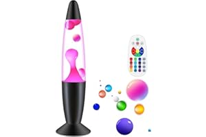 MUHI Color Changing LED Smart Liquid Motion Lamp with Remote - Mood Light for Home Decor, Bedroom, Living Room, Office - Relaxing Sensory Night Light, Unique Gift for Adults, Kids, Men & Women