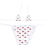 SINGUYUN Sexy Strawberry Lingerie Micro Bikini Japanese Anime Cosplay Swimsuit Thong Pajama Set