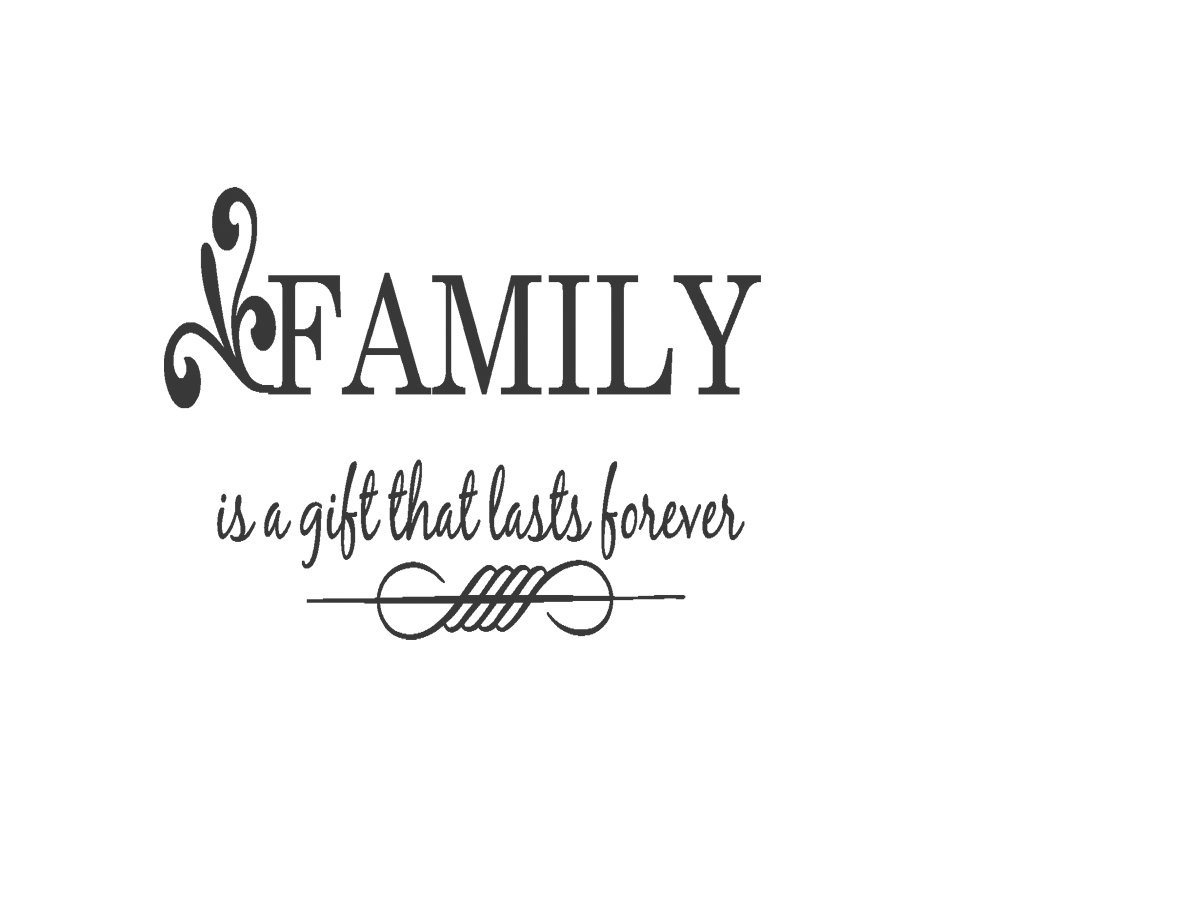 Family Is a Gift Lasts Forever Wall Decal Vinyl Art Sticker Quote Decor