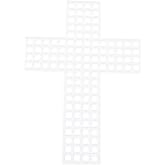 JCBIZ 10pcs Mesh Plastic Canvas Sheets 78x17x55mm Cross Shape Plastic Grid for DIY Crafts Embroidery, Cross Stitch