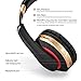 Fekgoo Bluetooth Headphones Wireless Headphones Over Ear Cell Phone Bluetooth Headset AUX SD Card Slot Compatible All Smart Phone Can be Switched to Wired Mode (Golden)thumb 3