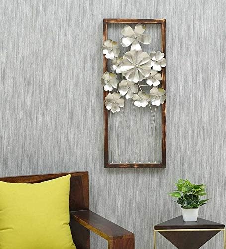 Vedas Exports Silver Wrought Iron Gauri Tin Wall Decor