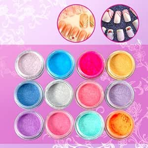 Amazon.com: Vip Beauty Shop 12 Color Acrylic Nail Pearl ...