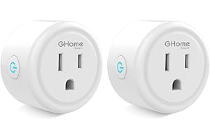 GHome Smart Plug Mini, WiFi Smart Outlet Plug Works with Alexa and Google Home, Timer Outlet with APP Control, Smart Plugs Only Supports 2.4GHz Network, No Hub Required, ETL FCC Listed, White