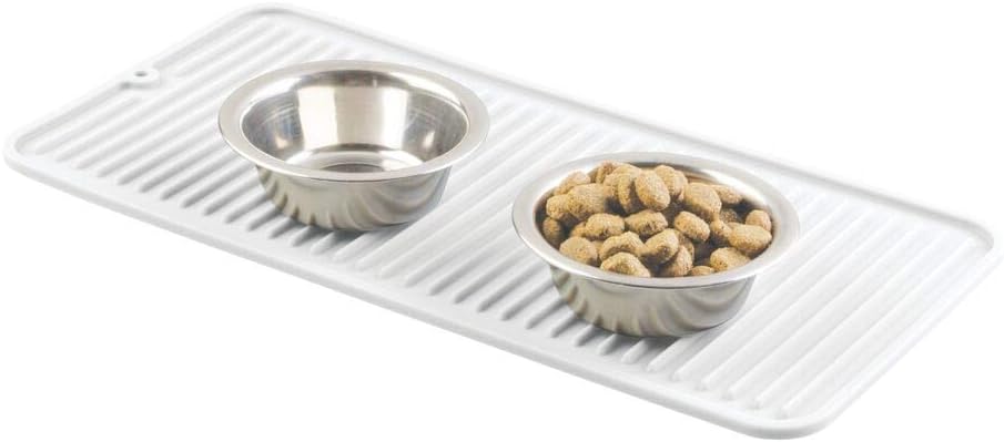 Mdesign Tapis Pour Gamelle Rectangulaire Pour Chien Ou Chat Petit Tapis Antidérapant Pour Bol De Nourriture Ou Fontaine à Eau Tapis En Silicone