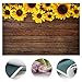 Mehofoto Sunflowers Brown Wooden Wall Backdrop Rustic Wood Sunflowers Birthday Party Background 7X5ft Vinyl Sunflowers Wood Birthday Party Photography Background