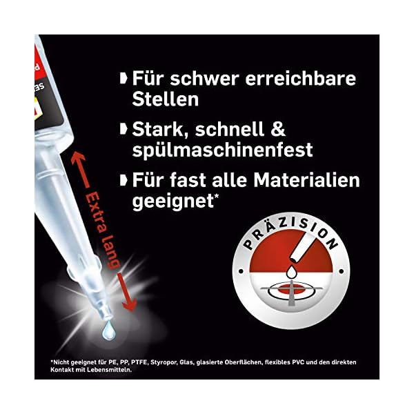 Pattex Sekundenkleber PrÃ¤zision, Superkleber fÃ¼r punktgenaues Kleben ohne Nachtropfen, schnelltrocknender, spÃ¼lmaschinenfester FlÃ¼ssigkleber, 1x 5 g Flasche – Bild 5