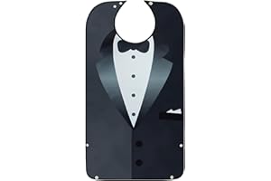 trulpro Adult Bibs for Elderly Men Washable, Reusable Waterproof Clothing Protector with Crumb Catcher