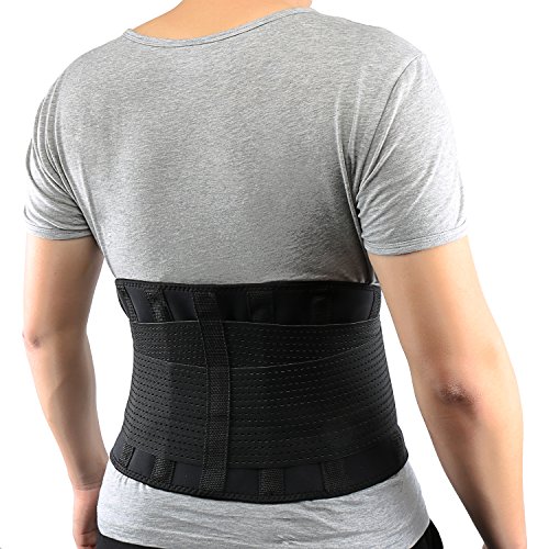 Back Brace Lumbar Support Belt with Dual Adjustable Straps for Lower Back Pain Relief