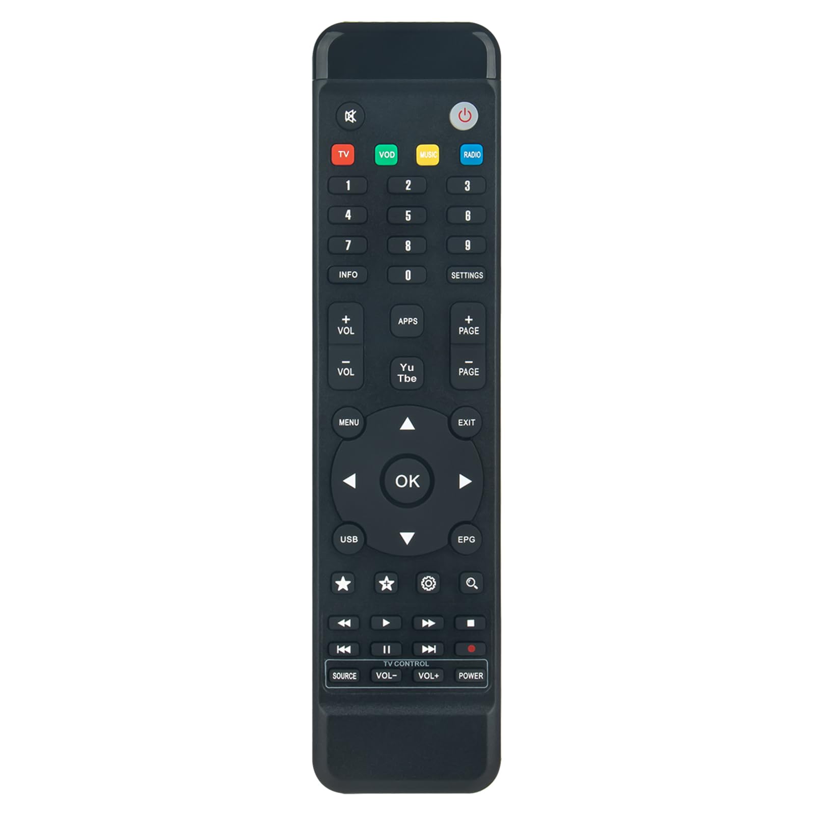 VINABTY Replaced Remote Control Applicable for Redline Red line Linea Rossa IPTV RED 360, RED360, 7 line, Rosso 360, S700 MAX, Mega plus,S600 MAX,EXPAT Z-2020 mega plus