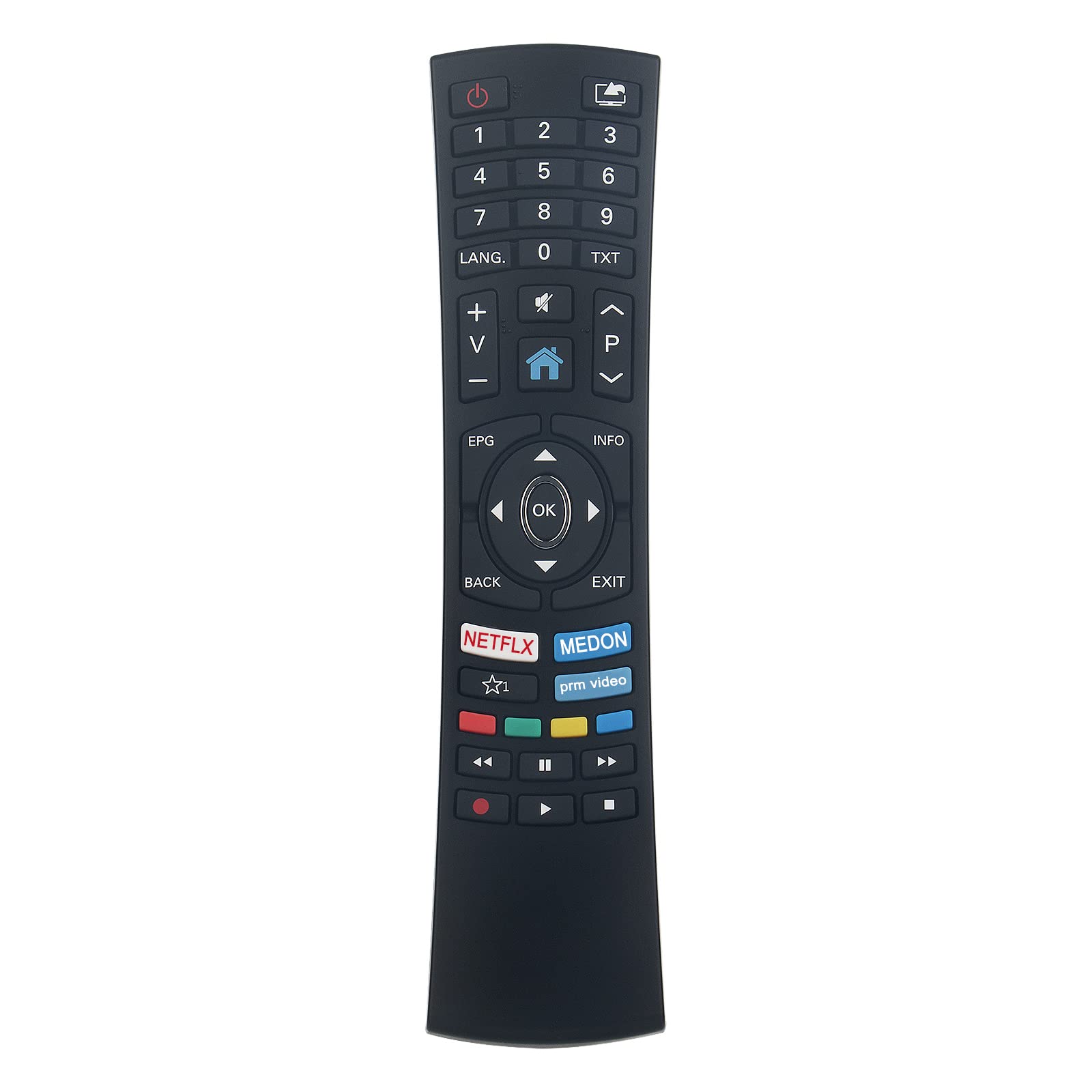 Replacement Remote for MEDION Smart-TV 4K UHD OLED QLED TV X14312 X14309 X14317 X15013 X15018 X15061 X15514 X15521 X15522 X15564 X15807 X16523 X17575 P14344 MD31042 MD31500 MD31406 RC1822 RC4392P