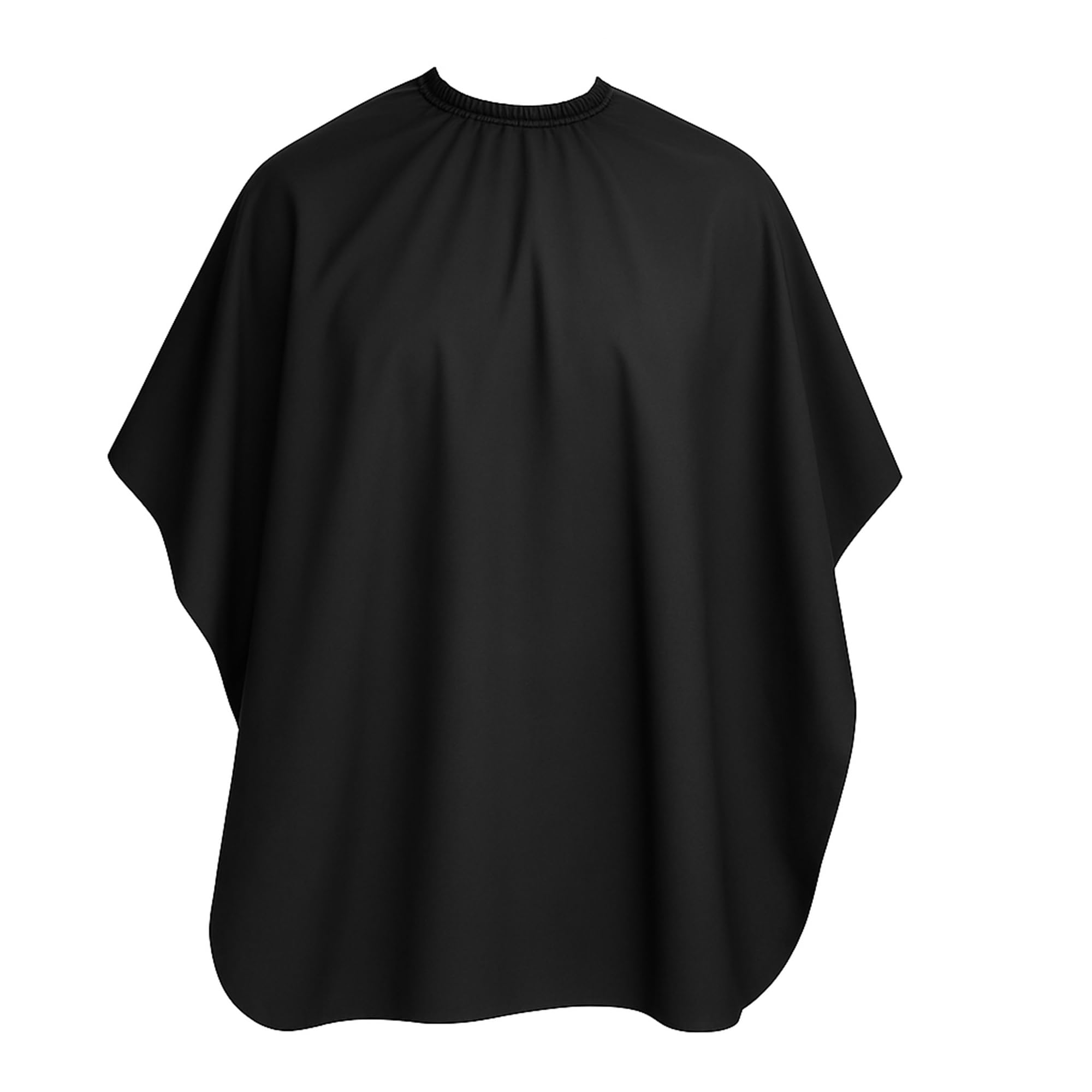 ECENCE Haircutting Cape with hook closure Black, 47.24x39.37inch, Barber Cape for women, men, and children, Hairdressing Gown, water-repellent