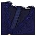 Miusol Women's Retro V Neck Floral Lace 2/3 Sleeve Wedding Party Maxi Dress