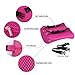 LOVEHOME Lumbar Pillow for Chair and Car, Back Support for Office, Memory Foam Cushion with Mesh Cover - Pink
