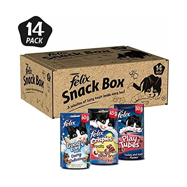 Felix-Snack-Box-Cat-Treat-765g-Pack-of-14 Felix Snack Box Adult Cat Treats 14 x 765g Packs