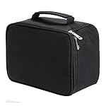 BTSKY 60 Slot Carrying Marker Case Lipstick Holder --Cavas Zippered Markers Organizer for Primascolor Marker and Copic Sketch Marker (Black)