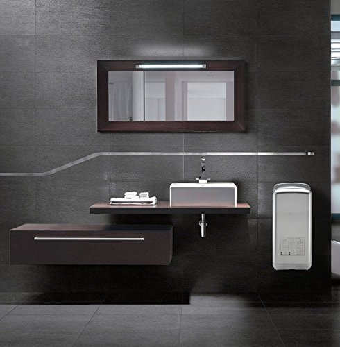 Interhas! Automatic Hand Dryer, Hand air dryer, for Home or commercial Bathrooms, Hotel, Restaurant, Powerful 1800W, Dry Hands in 5 s, Low Noise 65, ABS material