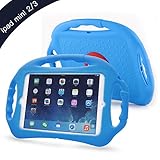 Richino Kids Case for iPad Mini Shockproof Handle Stand Cover Lightweight for Proof Protective Cases Apple iPad Mini 3 2 7.9 inch and iPad Mini Models (Blue)
