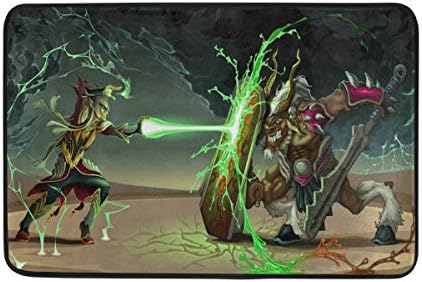 Blue Viper Fighter With Tauren Non-Slip Doormat for Home Living Room Bathroom Kitchen Outdoor Outside Indoor Entrance Way Front Door 23.6 x 15.7 Inches