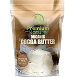Organic Pure Raw Cocoa Butter - 16 oz Unrefined Natural Vegan Cacao Bar Anti Aging Body Lotion Pregnancy Belly Stretch Mark Cream Eczema Skin Care Soap Making Coco Lip Balm Stick Base...