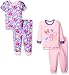 Gerber Baby Girls' 4-Piece Pajama Set, Butterflies 24 Months