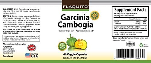 Garcinia Cambogia Pure Garcinia Cambogia Extract with 75 HCA, Extra Strength, 60 Capsules, All Natural Appetite Suppressant, carb blocker, Weight Loss Supplement