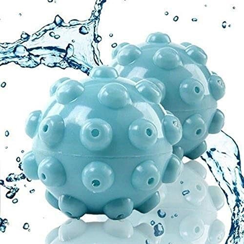 SMTHOME Wrinkle Remover-Reusable Laundry Wash Dryer Steamer Balls Blue-Eco Friendly Fabric Softener Alternative(pack of 2)