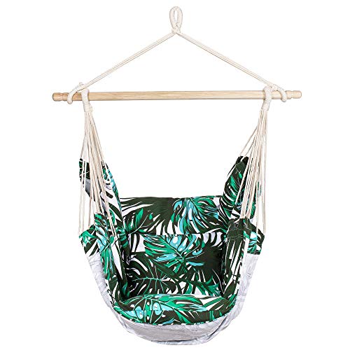 SPRINGOS Tuch-Hängesessel mit Spreizstab 30 x 100 cm Hängesitz Schaukel Garten Terrasse Balkon