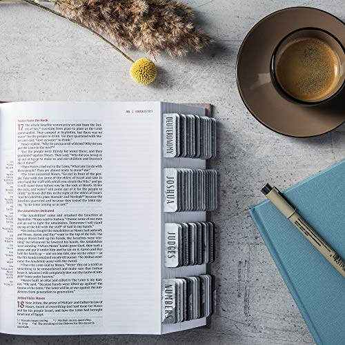 DiverseBee Laminated Bible Tabs - 72 Large Print Book Index Tabs Amber Color