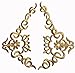 Two Hug Gold Flower Leaves Iron on Embroidered Appliques Patch Flower Motifs, Craft, Sewing, Embroidery Patches, Embroidered Lace Fabric Ribbon Trim Neckline Collar (Gold)