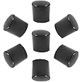 Cionyce 30 Pack Black Round Vinyl End Caps Plug Insert - 5/8 Inch Diameter PVC Flexible Protector Soft Rubber Cover Plastic Cap for Furniture Foot Post Pipe Tube