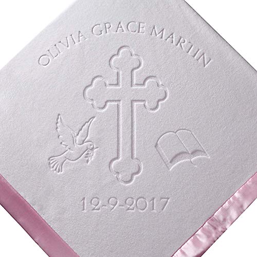 1 Baptism+Christening+Blanket+Personalized+Girls
