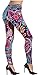 Ndoobiy Women's Printed Leggings Full-Length Plus Size Yoga Workout Leggings Pants Soft Capri L1(MDL Flower PS)