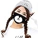 fomei 5 Pack Cool Luminous Unisex Cotton Blend Anti Dust Face Mouth Mask Black for Man Woman
