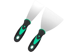 Putty Knife 2PCS Paint Scraper Spackle Knife Stainless Steel Scrapers Drywall Knife Putty Scraper Putty Knives for Drywall, P