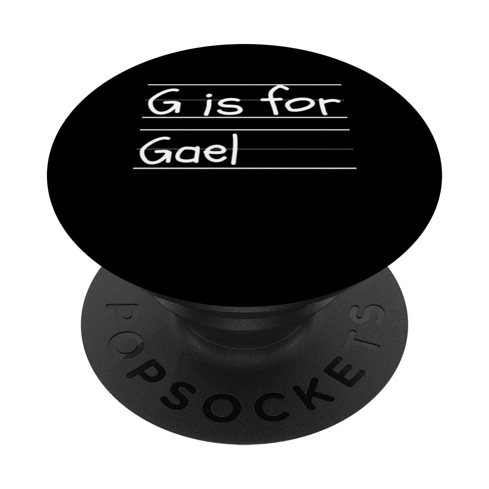 Personalized G is for Gael Name Student Kindergarten PopSockets Swappable PopGrip