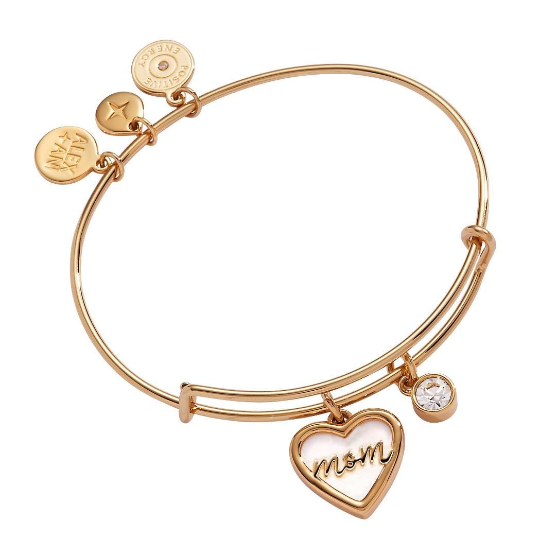 Alex and Ani Mom Mother of Pearl Bangle Image
