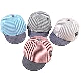 DANMY Baby Boy Baseball Cap Striped Sunhat Girl Brim Sun Protection Bow Hat