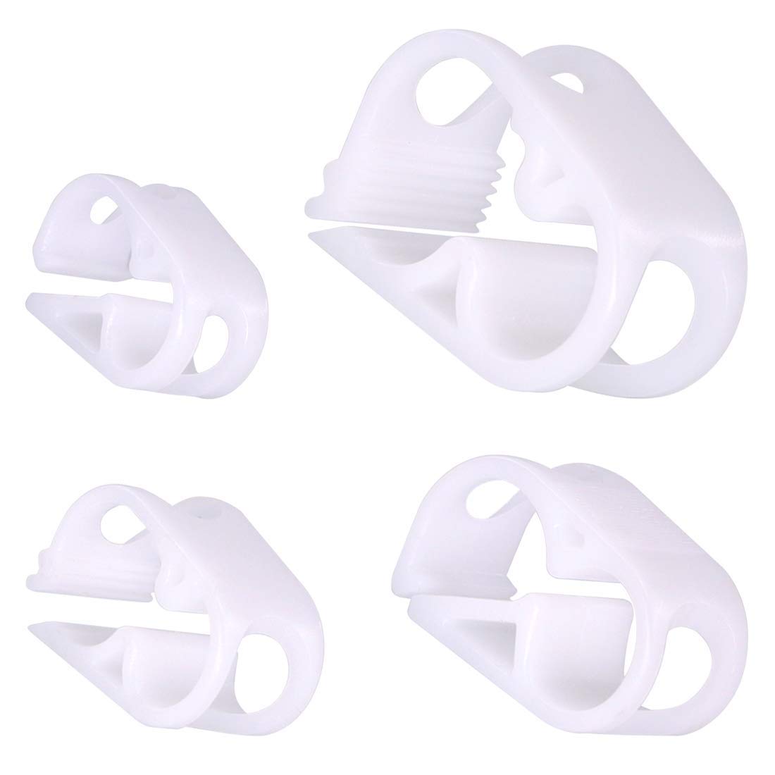 Swpeet 40Pcs 4 Sizes Plastic Tube Clamps Kit, Shut Off Hose Clamp Tube Clip Pipe Hose Flow Perfect for Control Wine Beer Bottle and Infusion Bottle