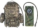 Monkey Paks Tactical Backpack Bundle with 2.5L Hydration Water Bladder and 3 Molle Bags