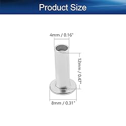 Yinpecly 200PCS Round Flat Head Rivet 4x12mm/0.16x