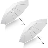 [2 Pack] Photography Umbrella Diffuser Kit,43"/110cm White Translucent Soft Umbrella Diffuser for Studio/Outdoor Photo and Video Lighting Accessories (2 * 43" White)&hellip;