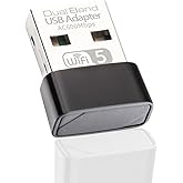 600Mbps USB WiFi Adapter for PC - Nano Size Wireless Network Adapter, Dual Band2.4GHz, 5GHz WiFi Dongle for Desktop/Computer/