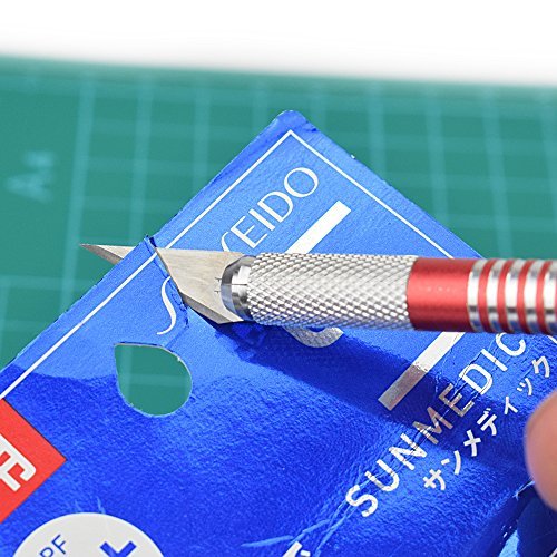 image for Hobby Knife Set with Safety Cap, 18 pcs Stainless Steel Blades for Art