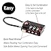 SURE LOCK TSA Compatible Travel Luggage Locks, Inspection Indicator, Easy Read Dials TSA Approved with Zinc Alloy Black 4 Pack